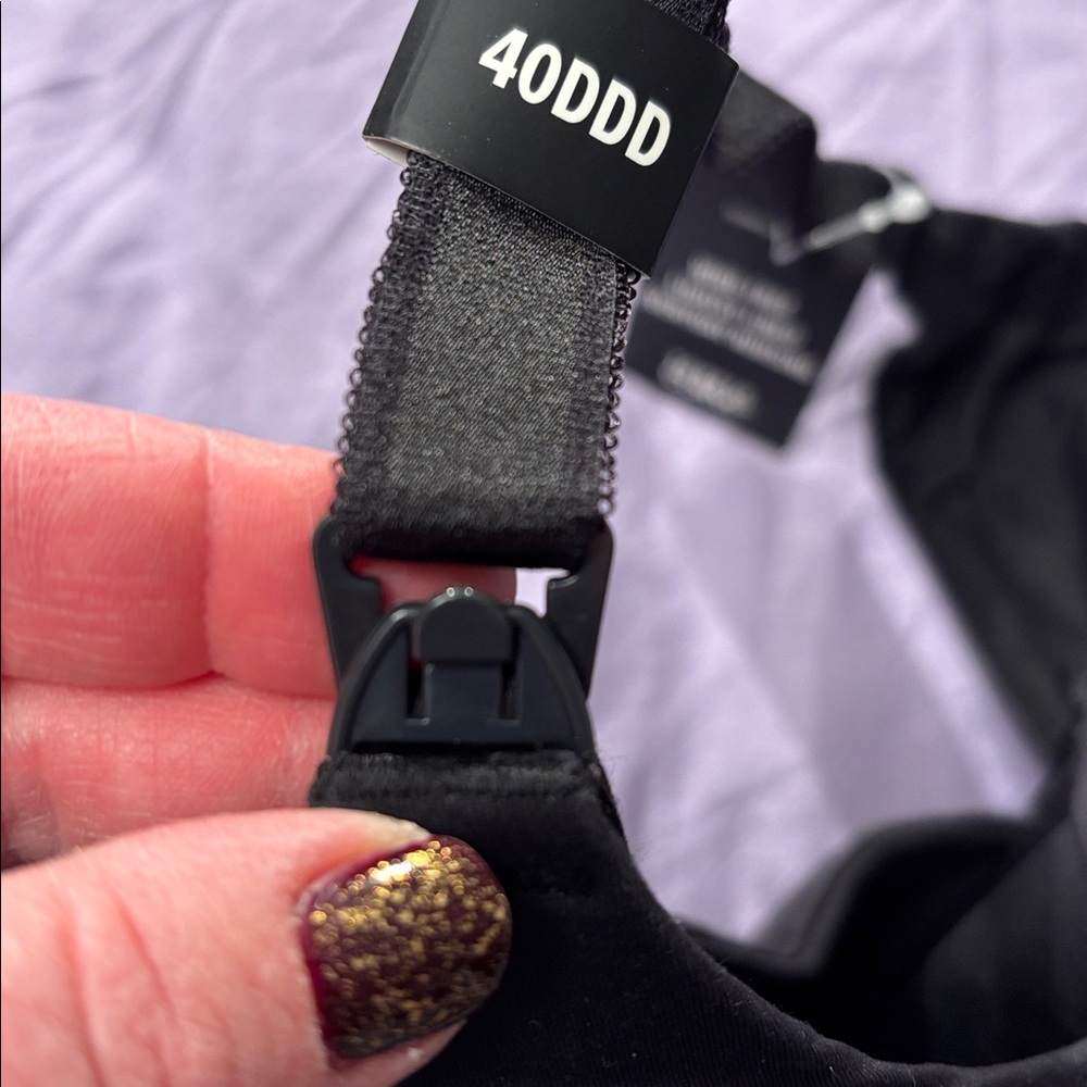 NWT torrid nursing bra in 40DDD black lightly lined no wire. - Picture 5 of 5